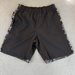 Tapout Shorts Mens Medium Black Camo Trim MMA‎ Athletic Training Stretch WWE
